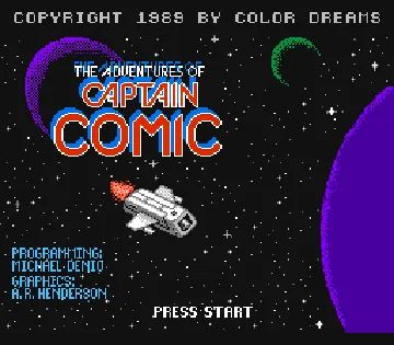 Captain Comic - The Adventure (USA) (Unl) screen shot title